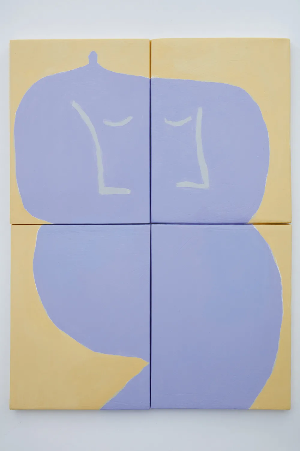 Form on Plaster 2 by Lilian Martinez, acrylic on plaster, 12.5 x 10.5 inches