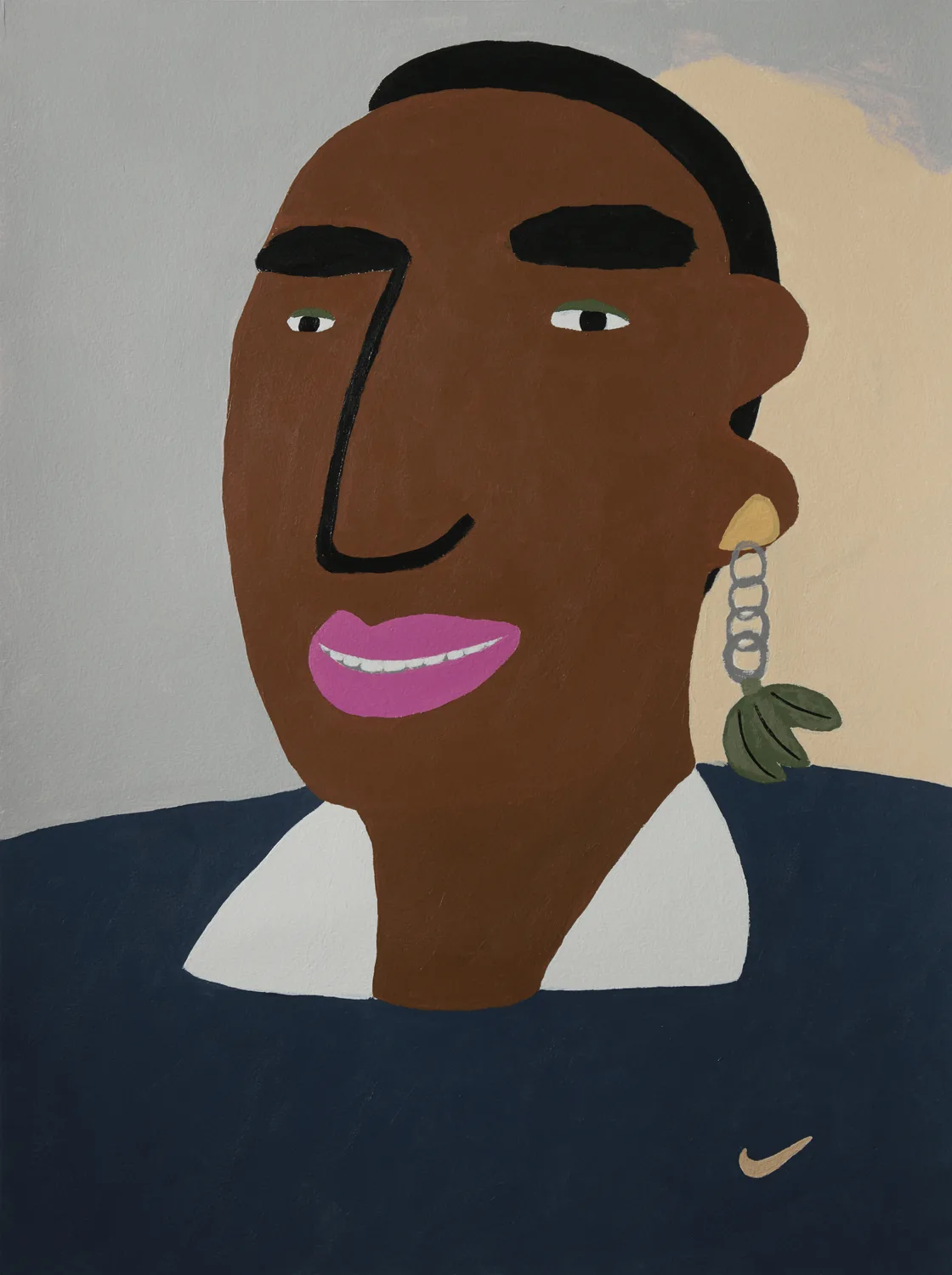 The Athlete by Lilian Martinez, acrylic on paper, 24 x 18 inches