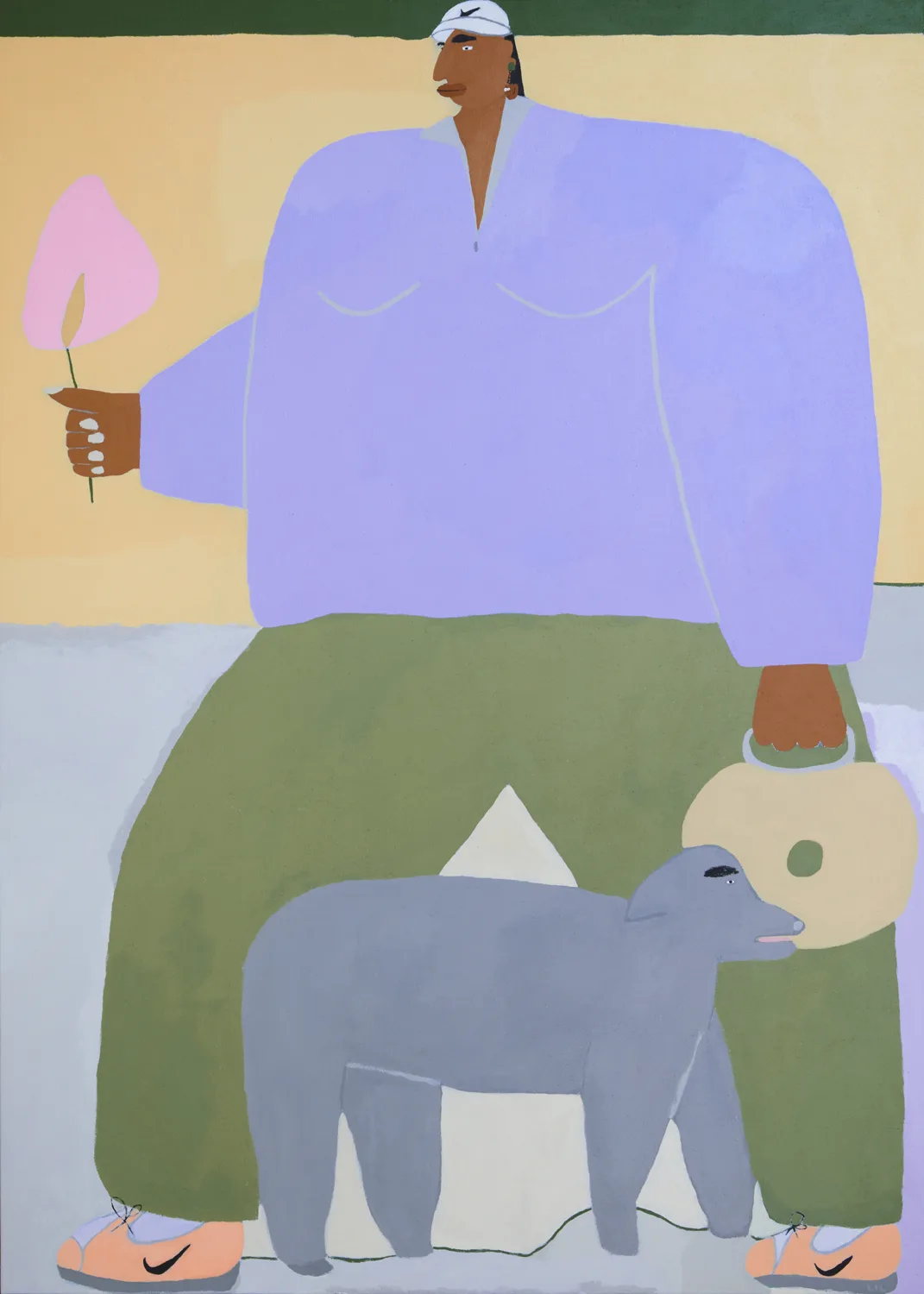The Big Flower by Lilian Martinez, acrylic on linen, 70 x 55 inches