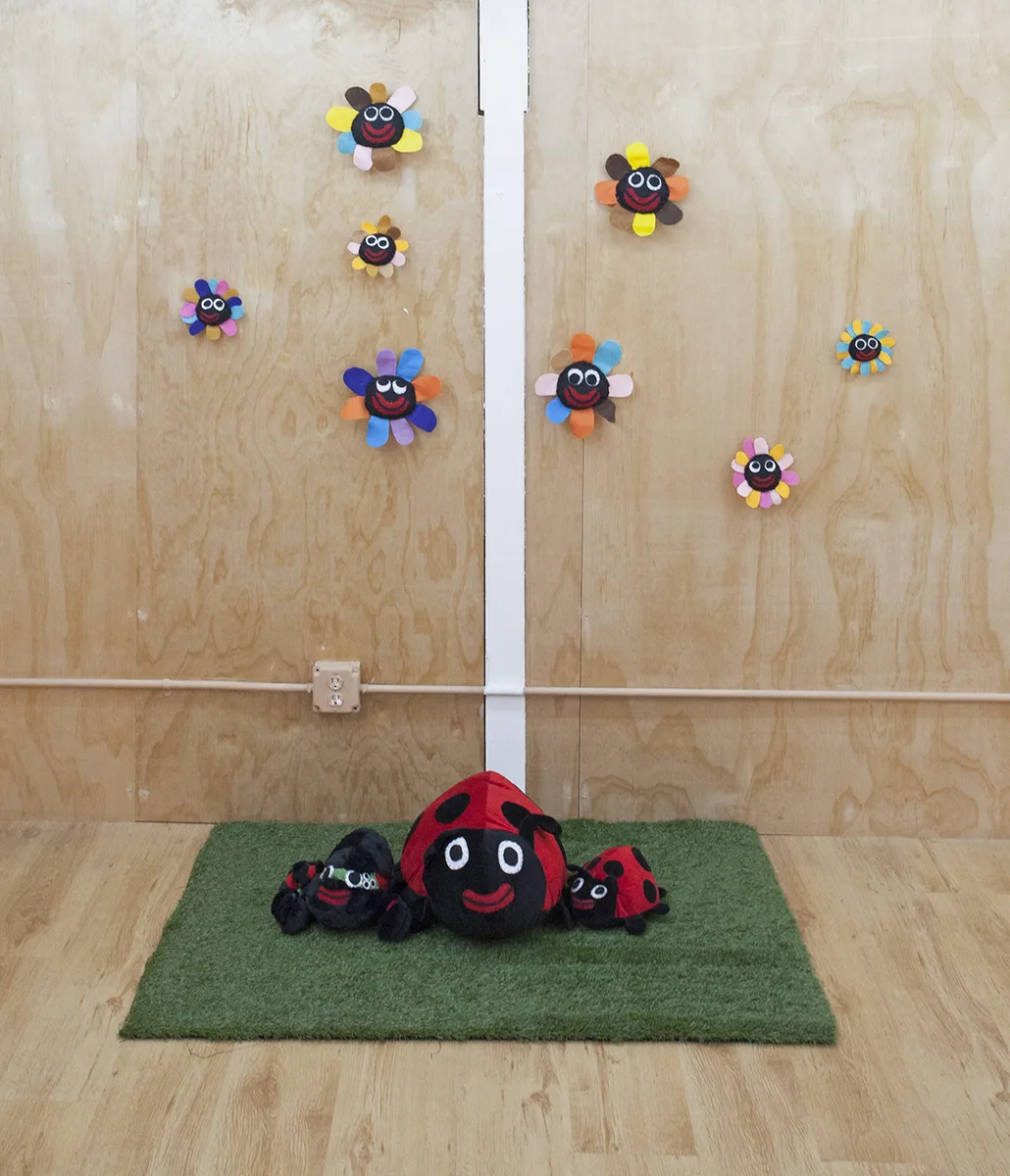 Sean-Kierre Lyons installation of felt works