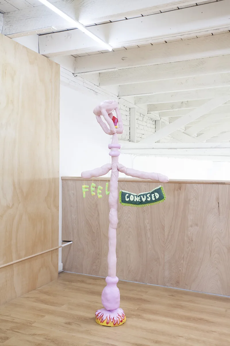 Gaslight by Rachel Apthorp, mixed media, 67 x 28 x 9 inches