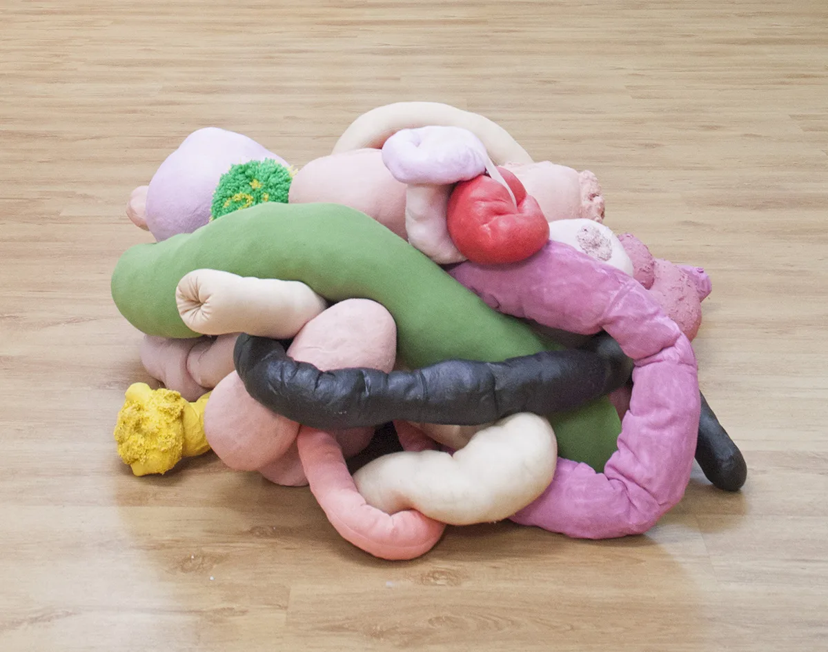 Pile Baby by Rachel Apthorp, mixed media, 20 x 37 x 40 inches
