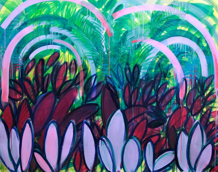 Erin Rachel Hudak New Growth, 2016 Acrylic on Canvas 57.5 x 72 inches