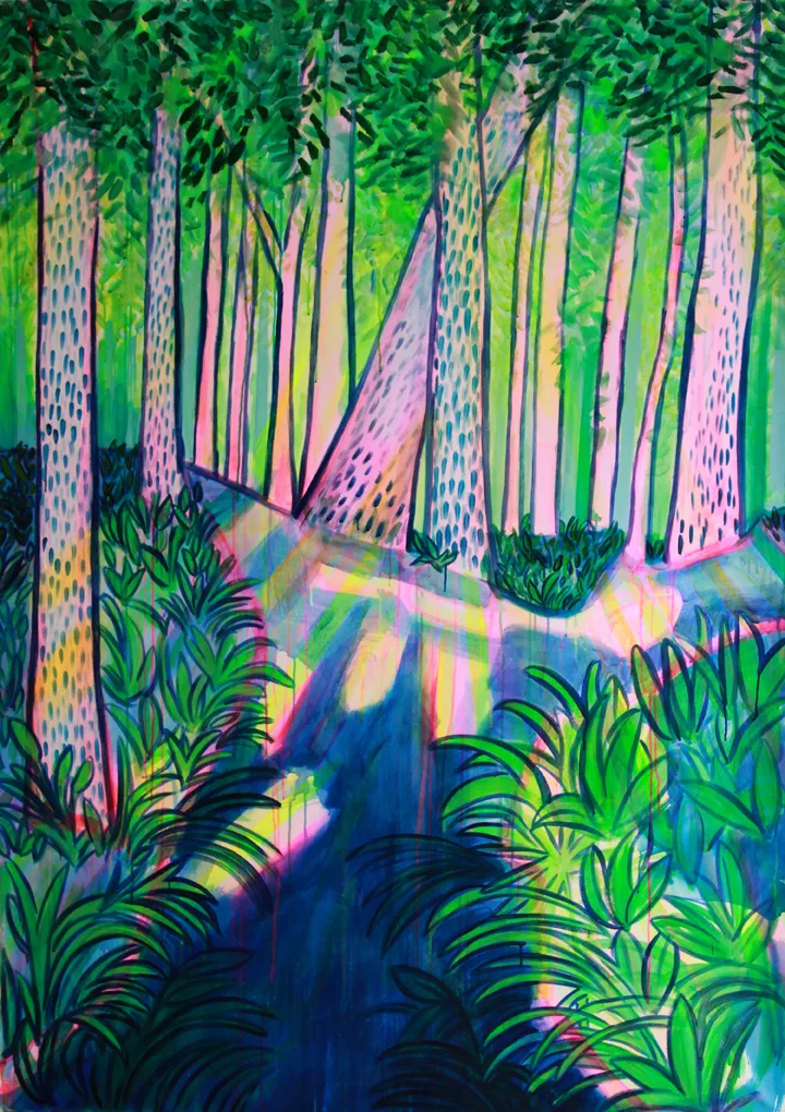 Erin Rachel Hudak Prism Path, 2016 Acrylic on Canvas 74 x 52.5 inches