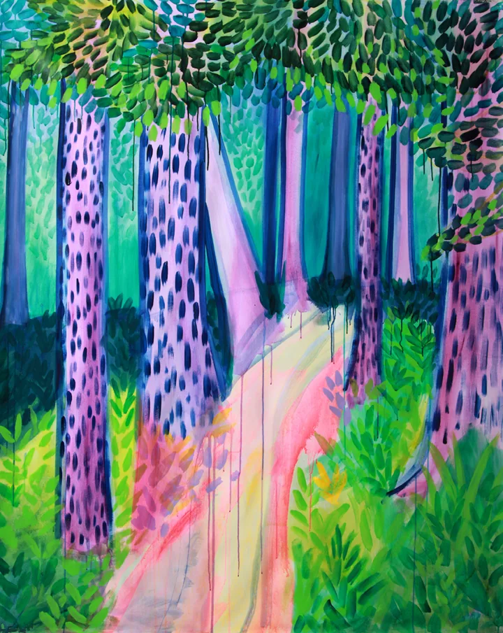 Erin Rachel Hudak The Path, 2016 Acrylic on Canvas 74 x 59 inches