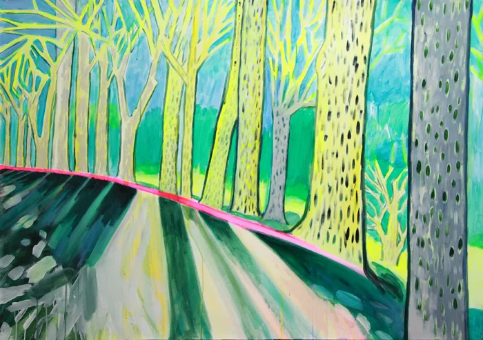 Erin Rachel Hudak Winter Walk, 2016 Acrylic on Canvas 51 x 73 inches