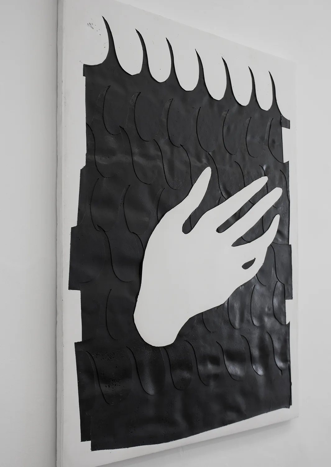 Side View of Ecstasy, 2, 2017 by Erin Morrison, Enamel on gypsum cement 41 x 53.5 inches