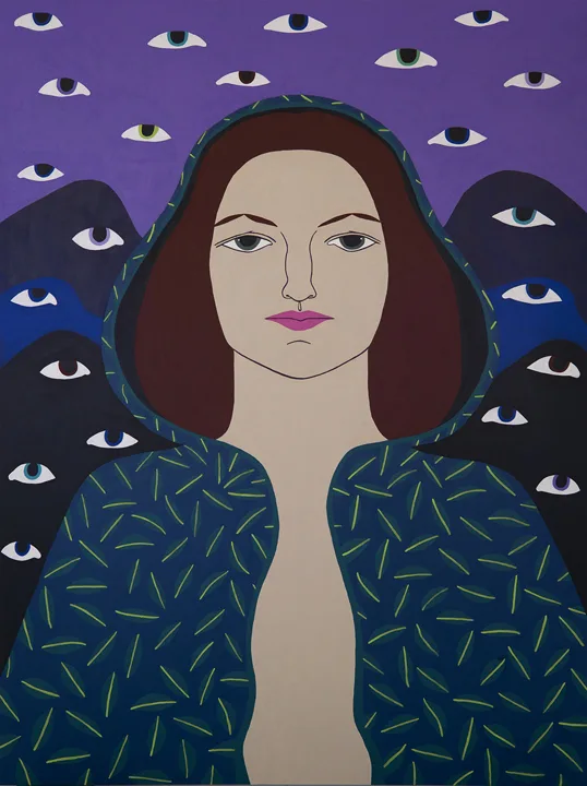 Held, 2017 by Caris Reid 48 x 36 inches Acrylic on wood panel