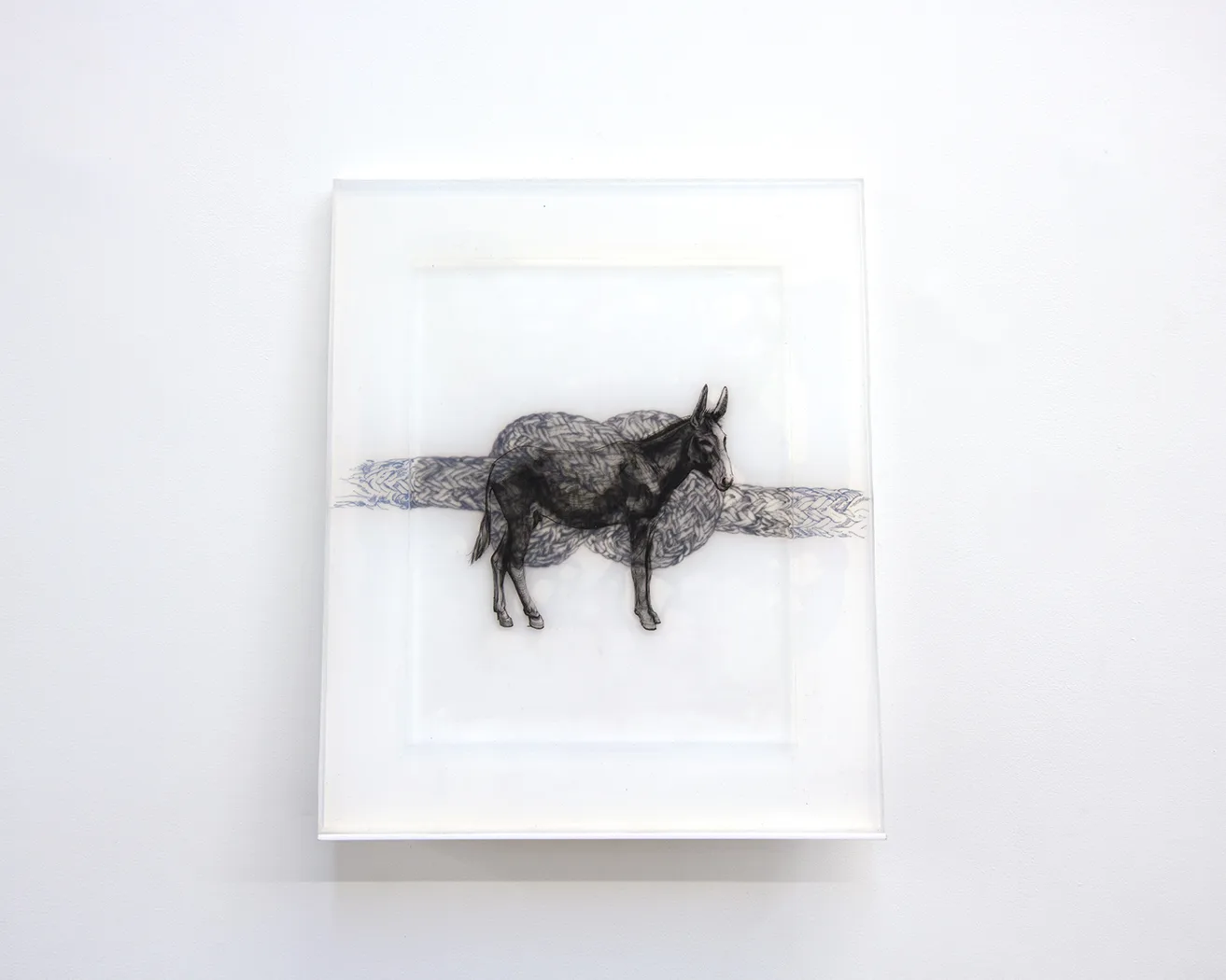 Mule, 2018 by Camille Schefter, Platinum silicone and tattoo ink 24 x 20 x 4 inches