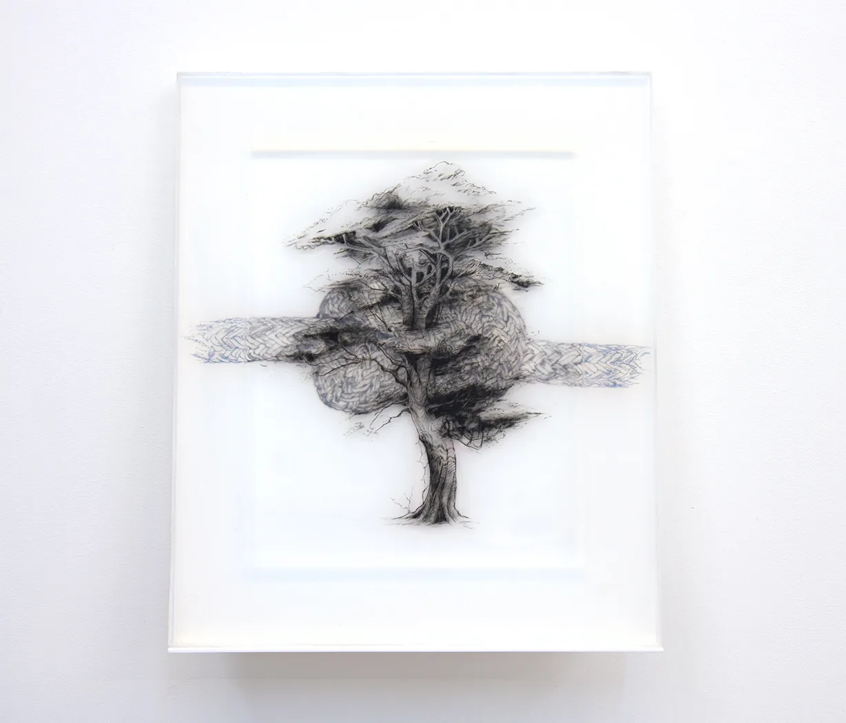 Tree, 2018 by Camille Schefter, Platinum silicone and tattoo ink 24 x 20 x 4 inches