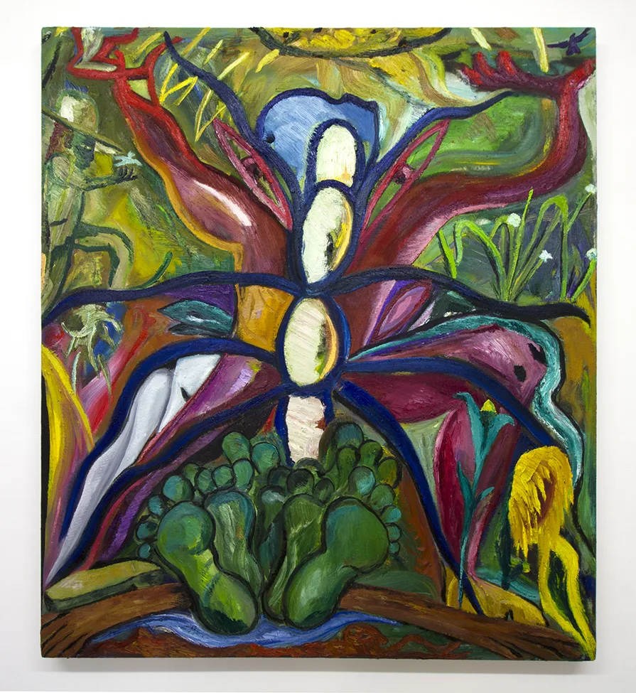 Earth feet, 2019 by Daniel Gibson, Oil on linen 46 x 40 inches