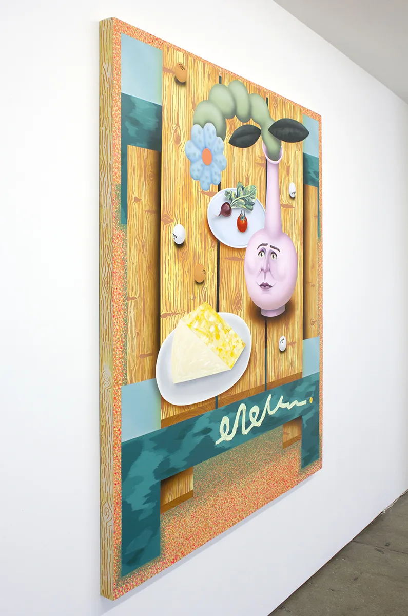 The Table, 2017 Acrylic and oil on panel 60 x 48 inches