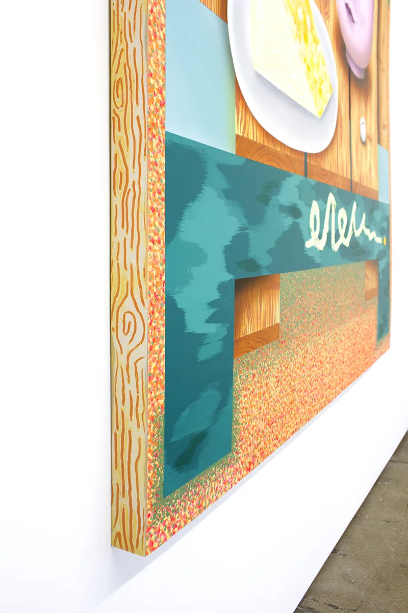 The Table, 2017 Acrylic and oil on panel 60 x 48 inches