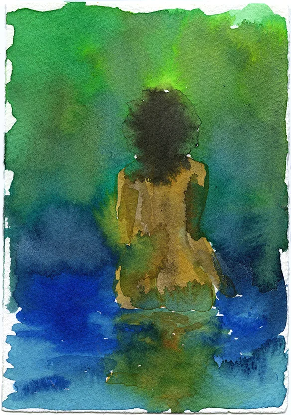 Mirage 25 by Adrienne Elise Tarver, watercolor on paper