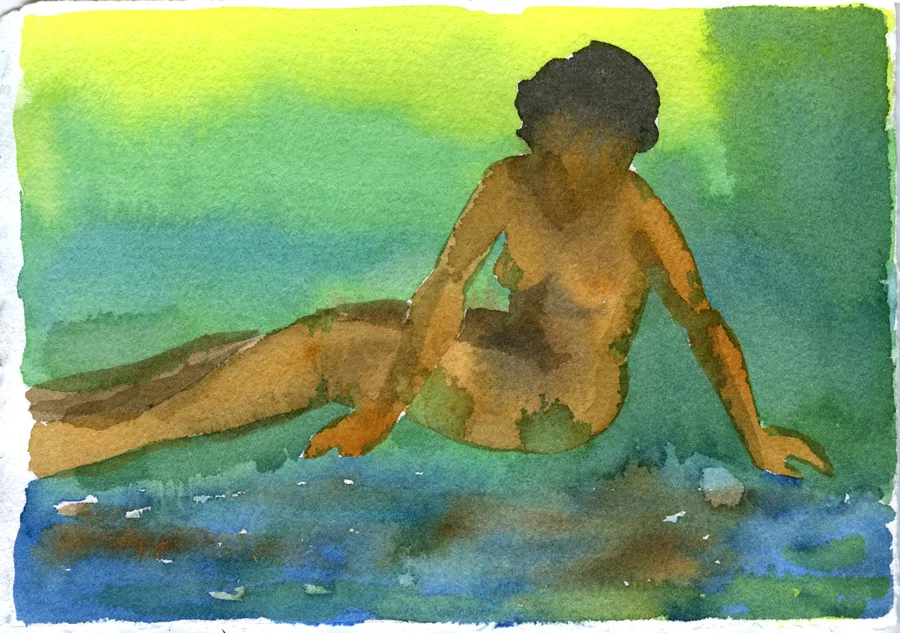 Mirage 7 by Adrienne Elise Tarver, watercolor on paper