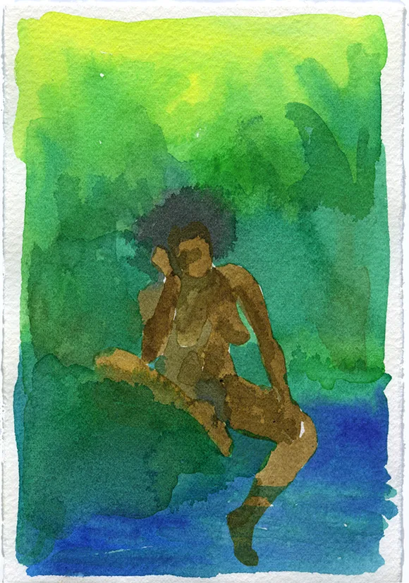 Mirage 36 by Adrienne Elise Tarver, watercolor on paper