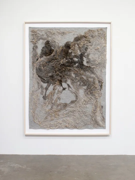 Ariel Herwitz Castillo, 2016 Wool, Felt, Maple artists’ frame 79 x 61 x 2.5 inches