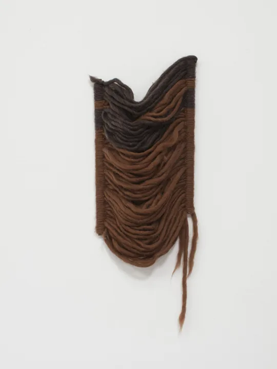 Ariel Herwitz Simple., 2016 Walnut, yarn 24 x 9 x 3 inches