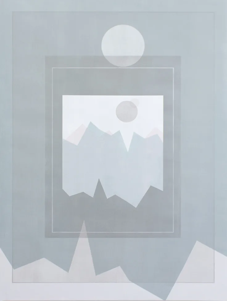 Mystic Mountain, 2018 by Claire Colette, by Claire Colette, Acrylic and graphite on panel 48 x 36 inches