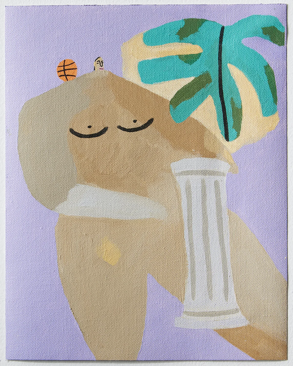 Kind of Heavy by Lilian Martinez, acrylic on flat canvas, 10 x 8 inches