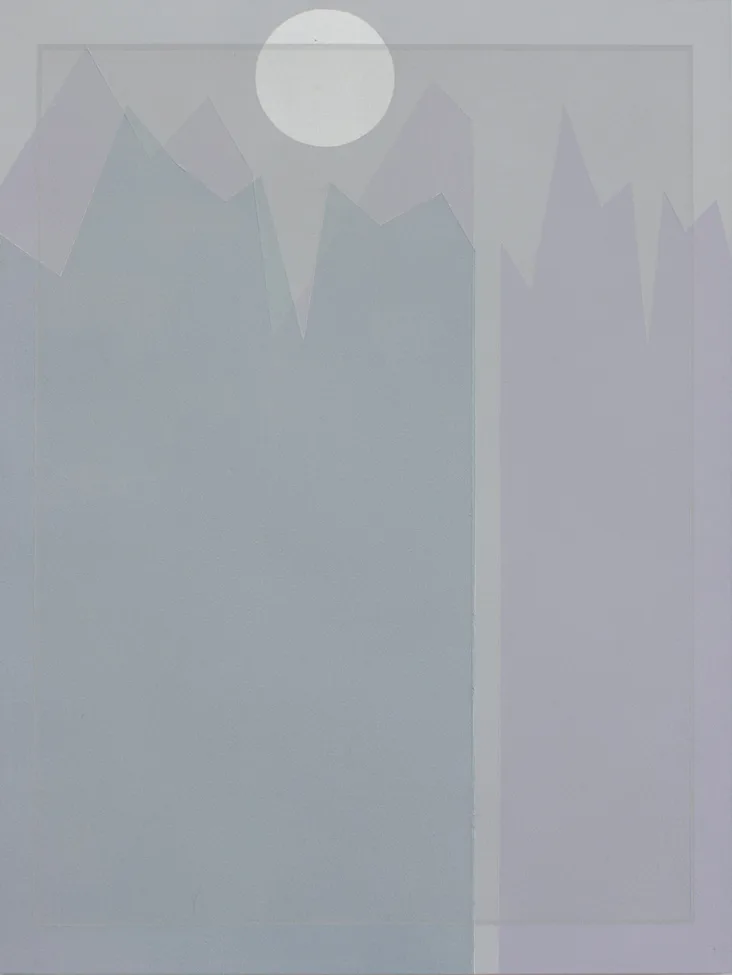 Long Night Moon, 2017 by Claire Colette, Acrylic and graphite on panel 24 x 18 inches