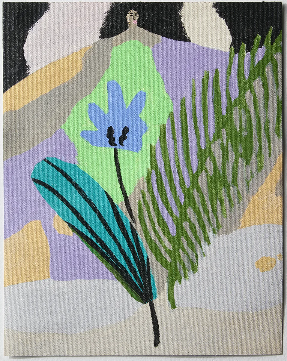 Stone Bouquet by Lilian Martinez, acrylic on flat canvas, 10 x 8 inches