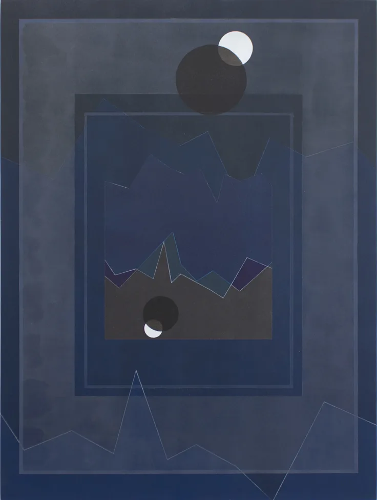 Self and Shadow, 2018 by Claire Colette, by Claire Colette, Acrylic and graphite on panel 48 x 36 inches