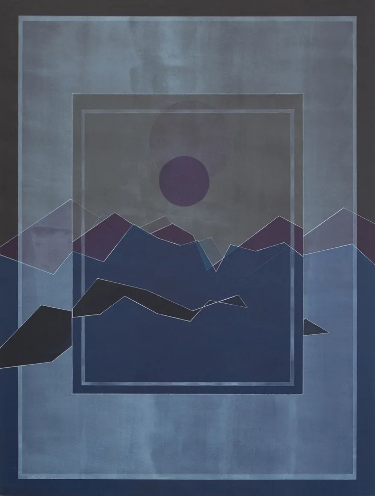 An Unambiguous Utopia, 2018 by Claire Colette, Acrylic and graphite on panel 40 x 30 inches