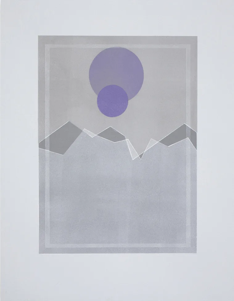 Noon at the Shadow of the World, 2018 by Claire Colette, Acrylic and graphite on panel 20 x 16 inches