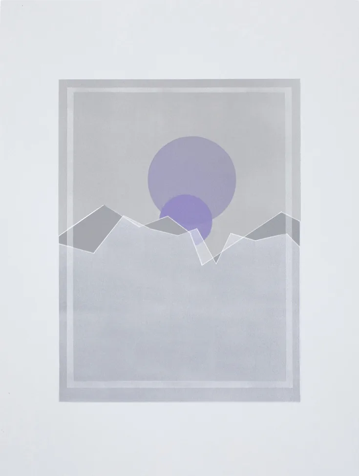 Dawn at the Shadow of the World, 2018 by Claire Colette, Acrylic and graphite on panel 24 x 18 inches