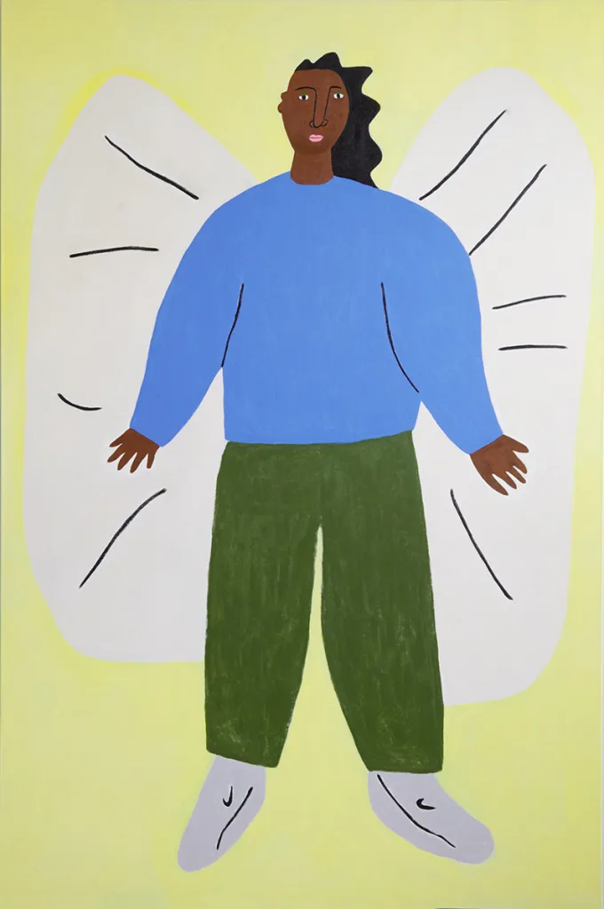 Lilian Martinez Guardian Angel in Nikes, 2016 Acrylic on canvas 72 x 48 inches