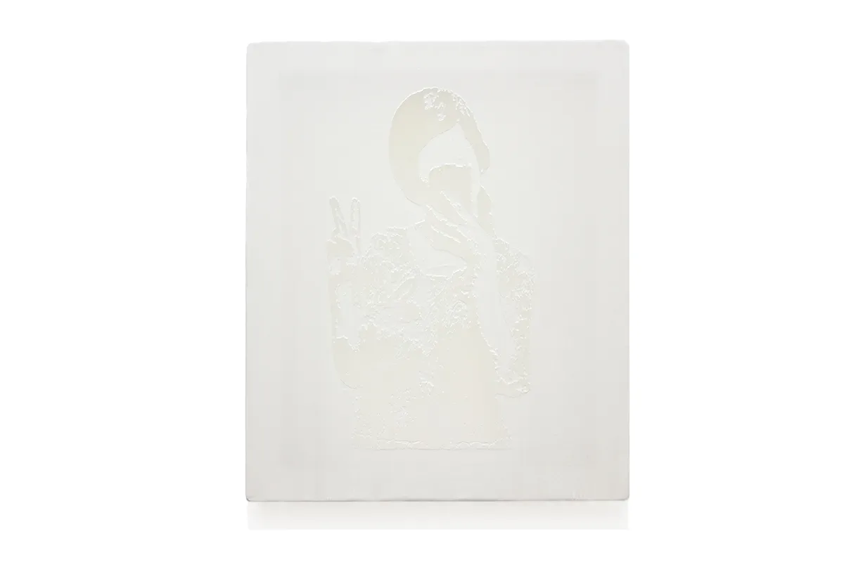 Woman is taking a mirror selfie