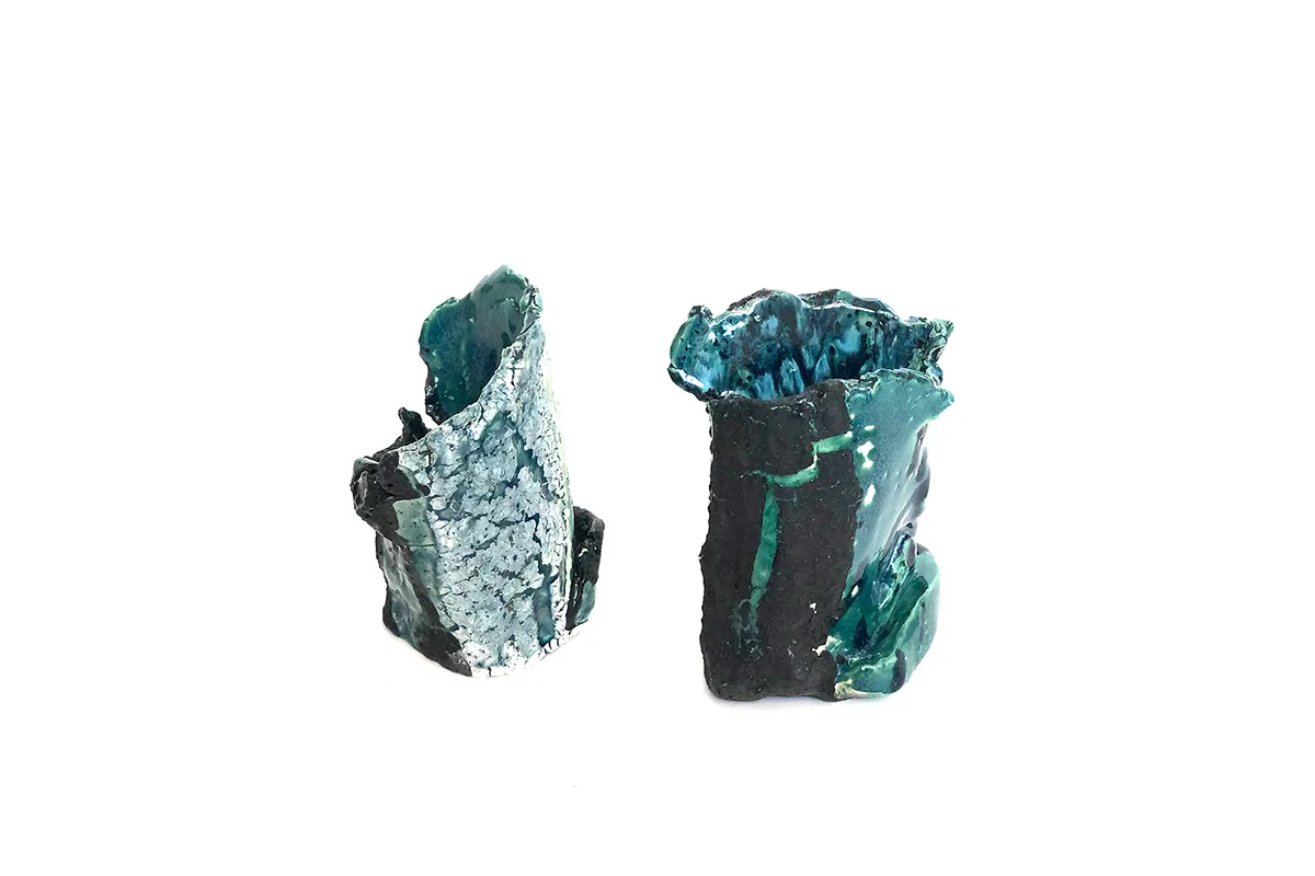 Johanna Breiding Vessel 25, 26, 2020 ceramics, glaze