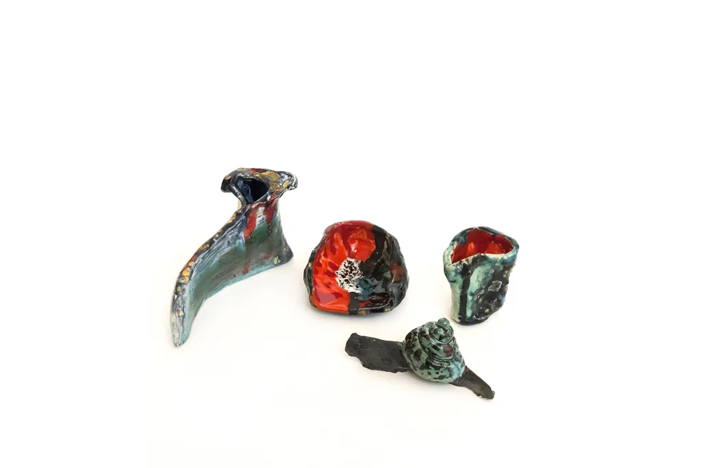 Johanna Breiding Vessel 31, 32, 33, 34, 2020 ceramics, glaze