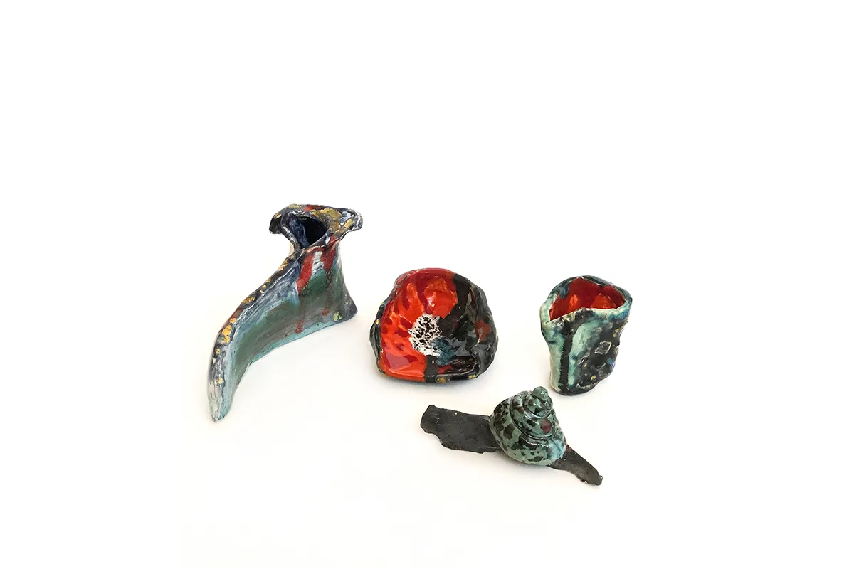 Johanna Breiding Vessel 31, 32, 33, 34, 2020 ceramics, glaze