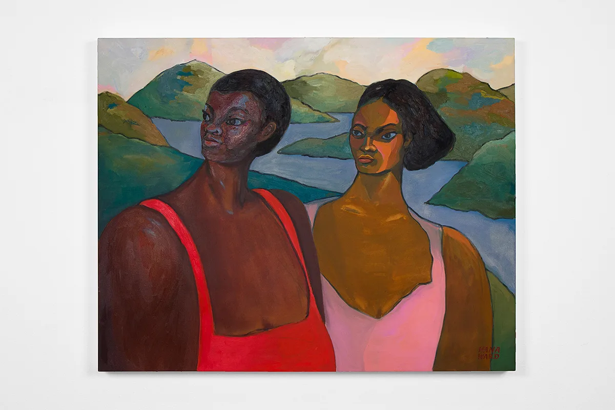 Hana Ward relandscaped mind, 2021 oil on canvas 42 x 53 in