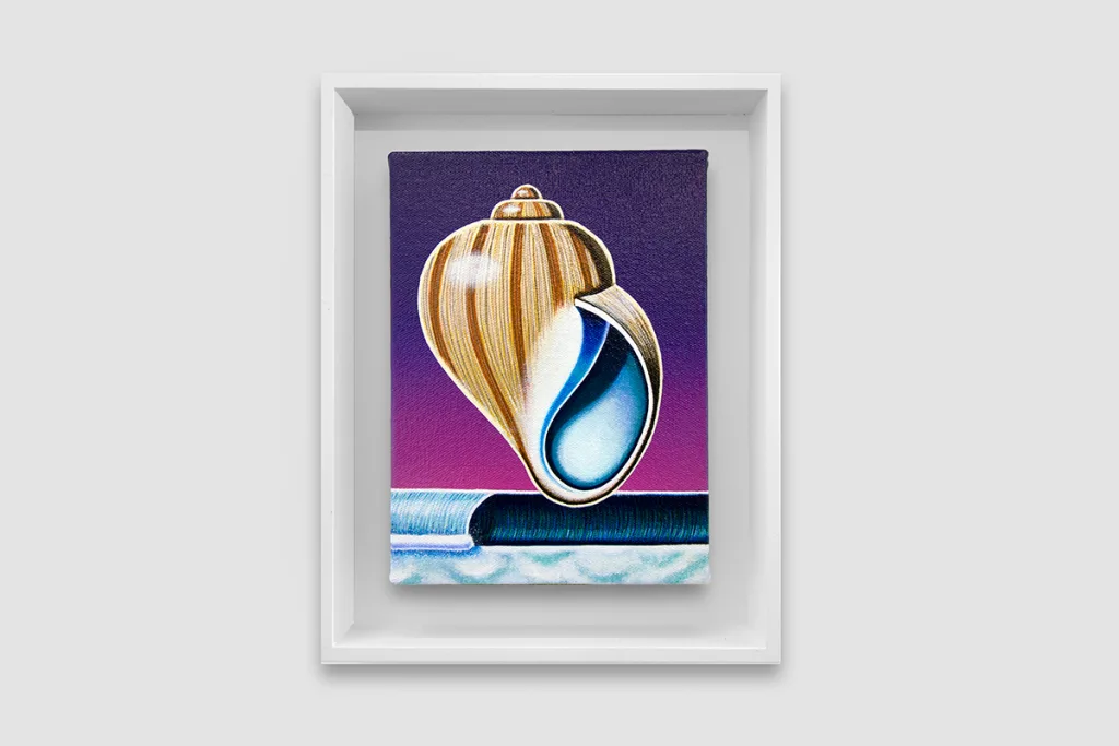 A figurative painting featuring a monster sea snail