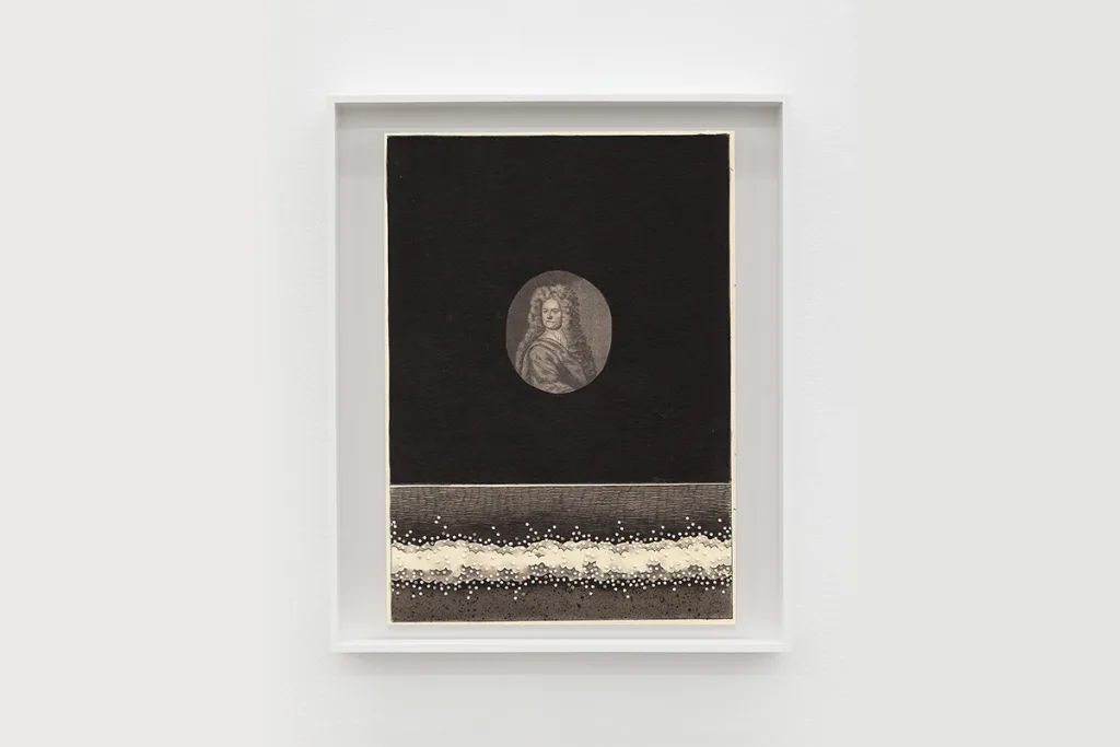 Ink and collage on watercolor paper by artist Matthew Fisher.