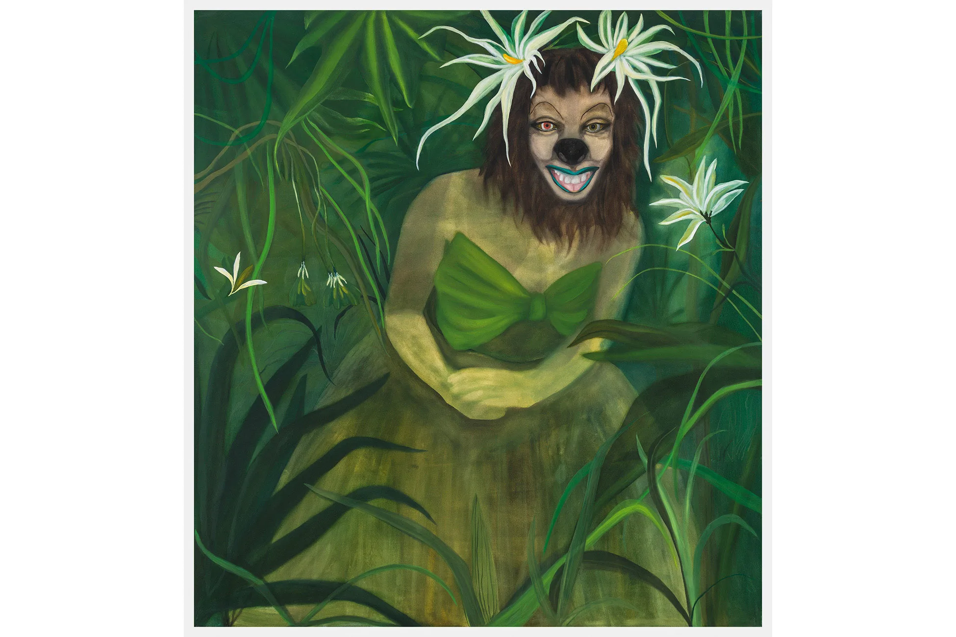 Lydia Maria Pfeffer - Dream in Green - 2020 - Oil on canvas - 84 x 78 in