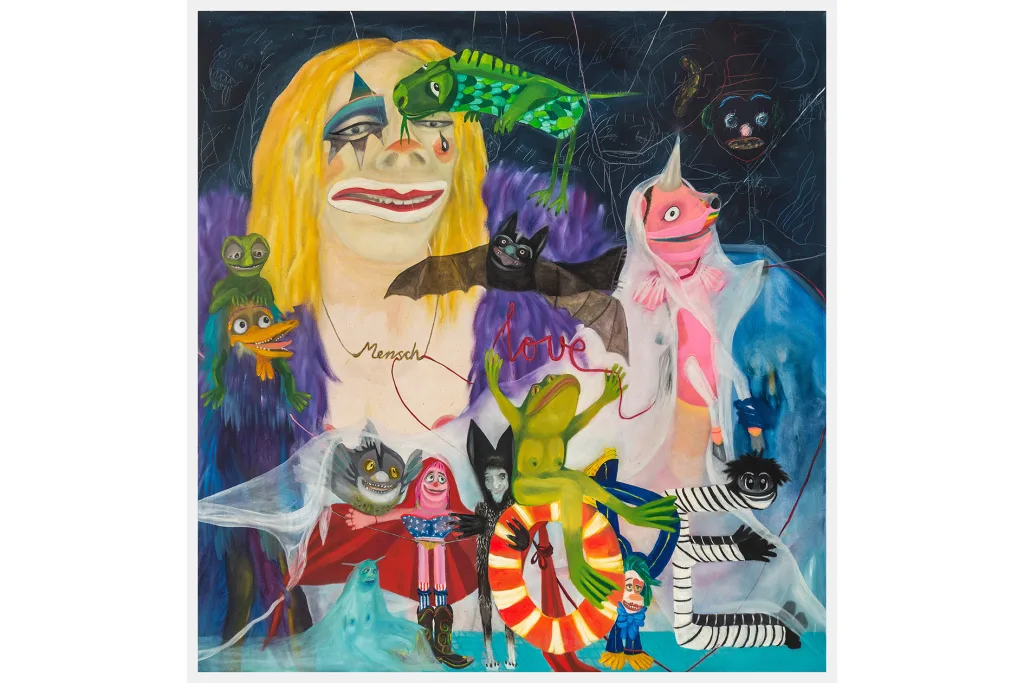 Lydia Maria Pfeffer - Mensch, Love and the Insanity of Hope - 2020 - Oil on canvas - 82 x 78 in