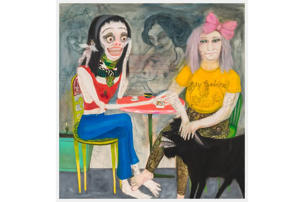 Lydia Maria Pfeffer - Talk at the Mermaid Café - 2020 - Oil on canvas - 82 x 78 in