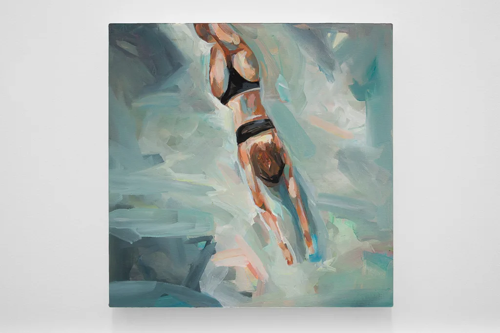 Avery Wheless - Deep dive - 2022 - Oil on canvas - 18 x 18 in