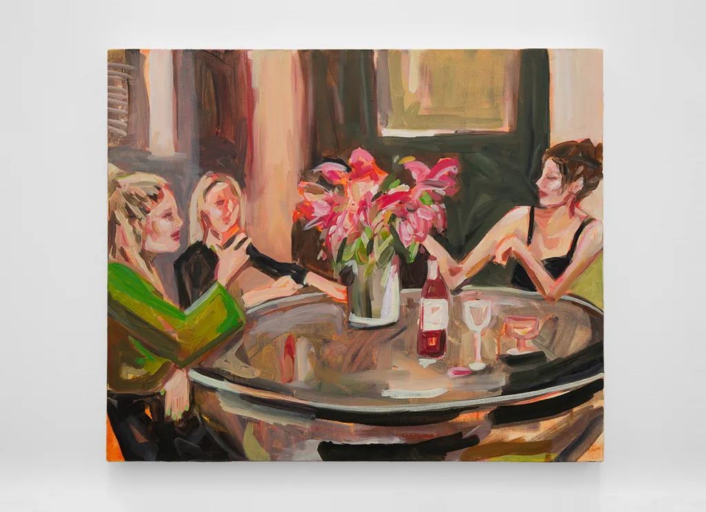 Avery Wheless - u talk, I talk - 2022 - Oil on canvas - 18 x 18 in
