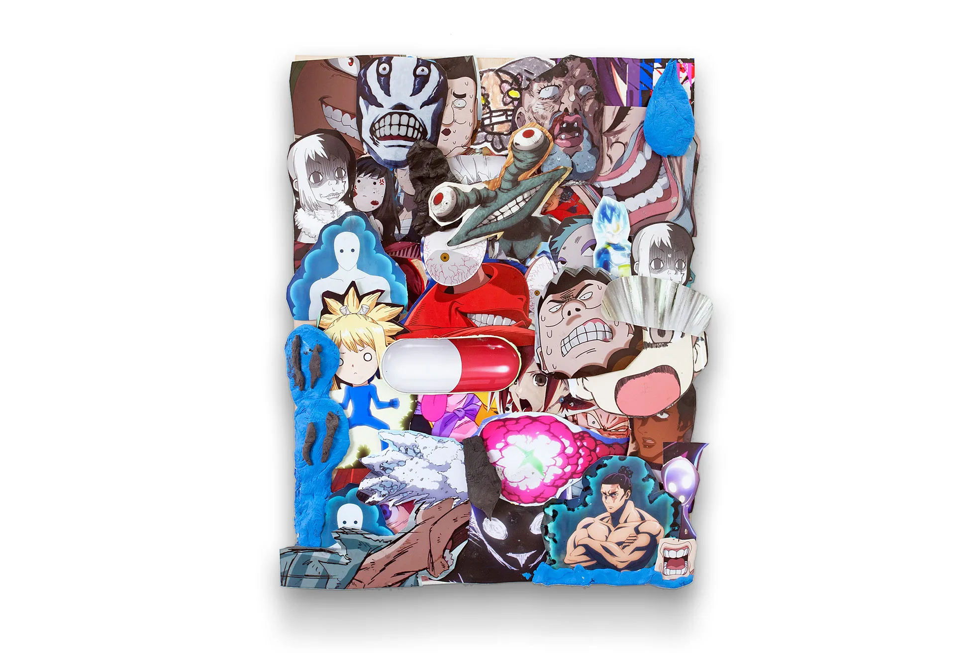 Rakeem Cunningham - One MP Cost - 2022 - am board, epoxy dough, and Gorilla glue on panel 24 x 18 x 2.5 in