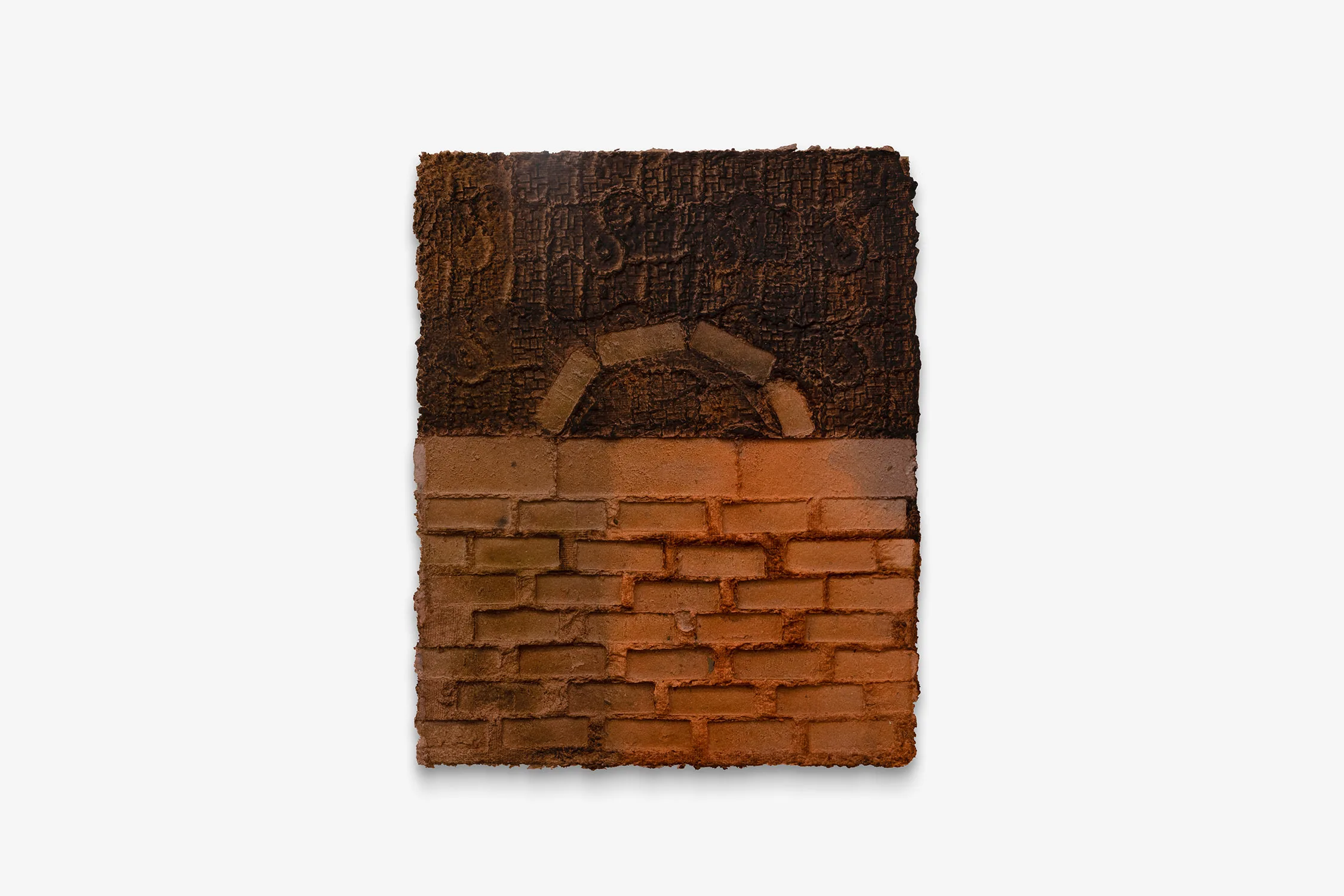 Aryana Minai - Rock Eye - 2022 - Dyed handmade paper - 22.5 x 18.5 in