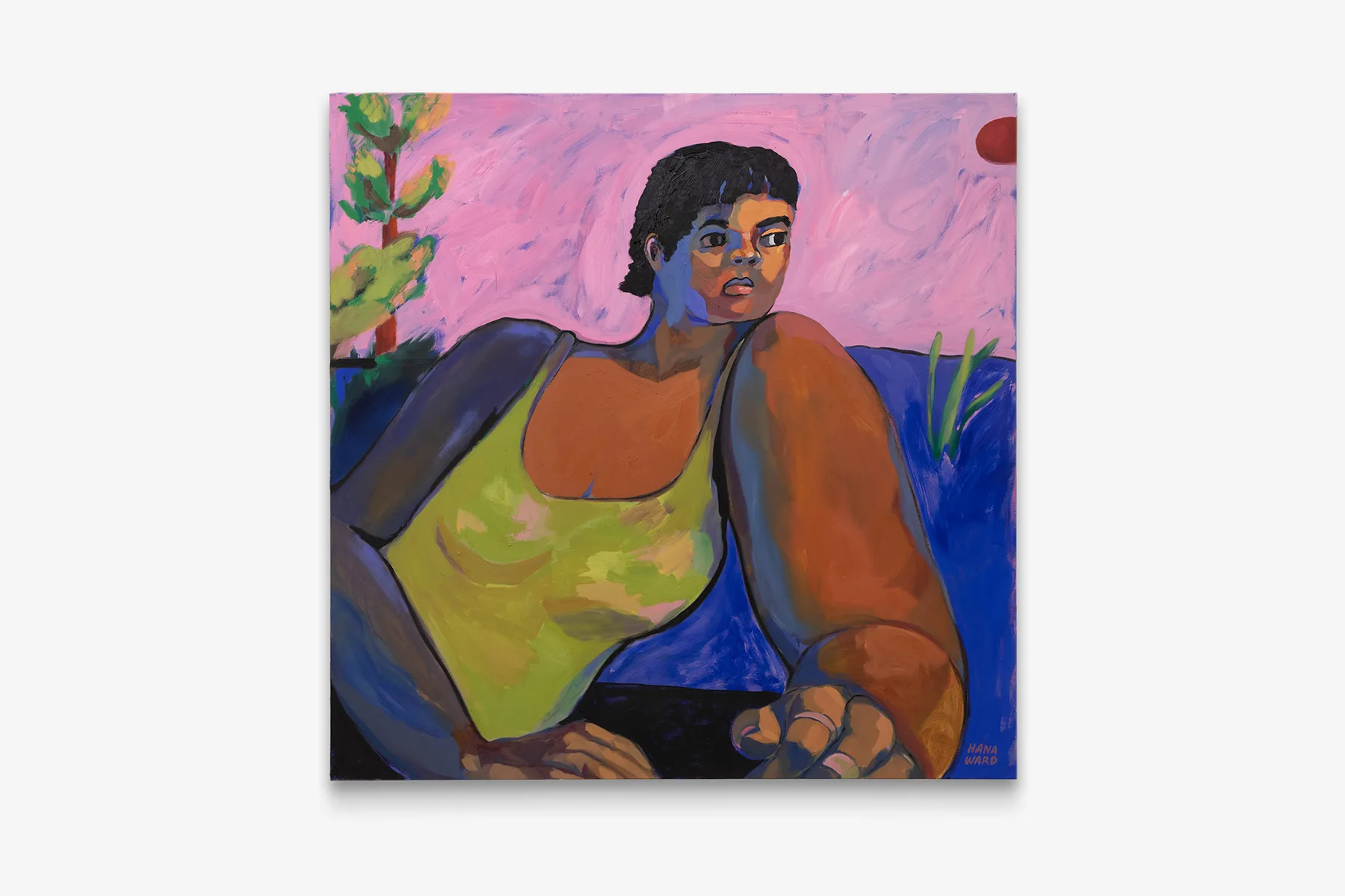 Hana Ward - And after that she just followed her nose - 2022 - Oil on canvas - 48 x 48 in