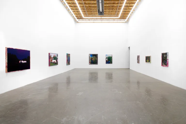 Installation image of Hely Omar Gonzalez’s The Gleaners at OCHI, Sun Valley, ID - showing 8 paintings installed in the gallery's main space.
