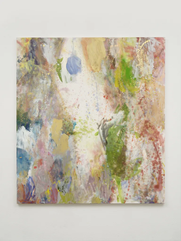 Caitlin Lonegan Untitled (CL 2023.05), 2023 Oil, metallic oil, and iridescent oil on canvas 74 x 66 x 1.5 in (188 x 167.6 x 3.8 cm)